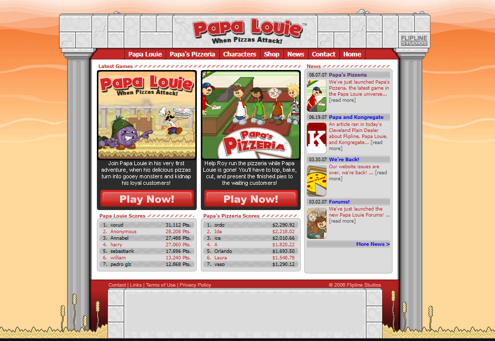 playing papa's pizzeria for the first time 