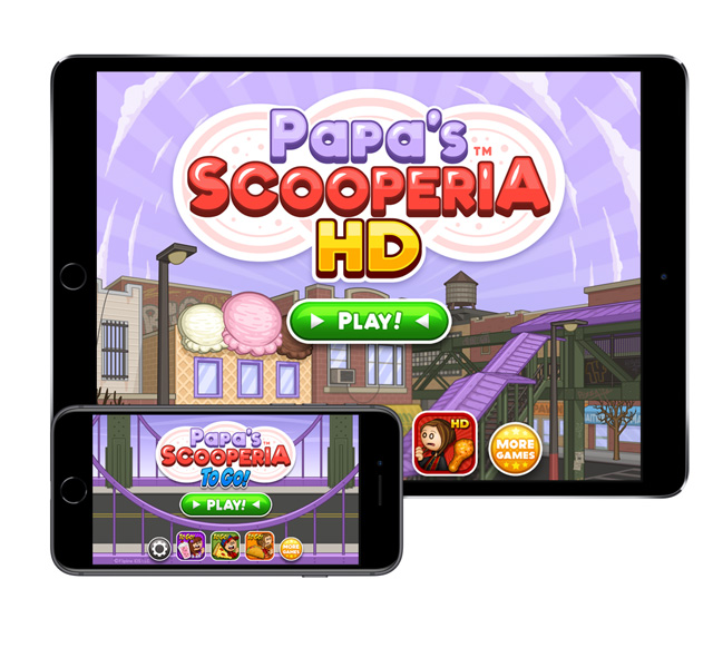 Papa's Scooperia HD for iPad, Android Tablets, and  Fire