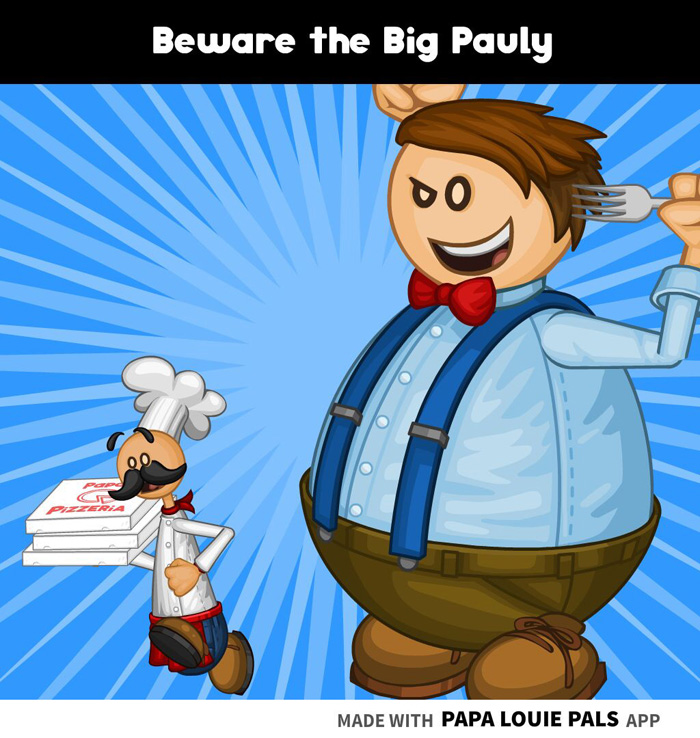 Big Pauly - Style B (Papa Louie 2) by VereesaBlue on DeviantArt